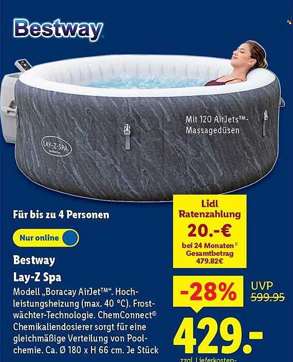 Bestway Lay-Z Spa Boracay AirJet – Hochleistungsheizung für Erholung