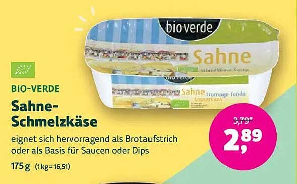 BIO-VERDE Sahne-Schmelzkäse