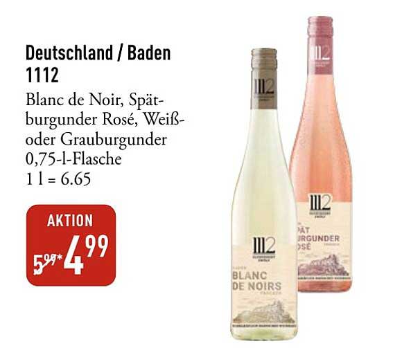 Blanc de Noir, Spätburgunder Rosé, Weiß- oder Grauburgunder 0,75-l-Flasche
