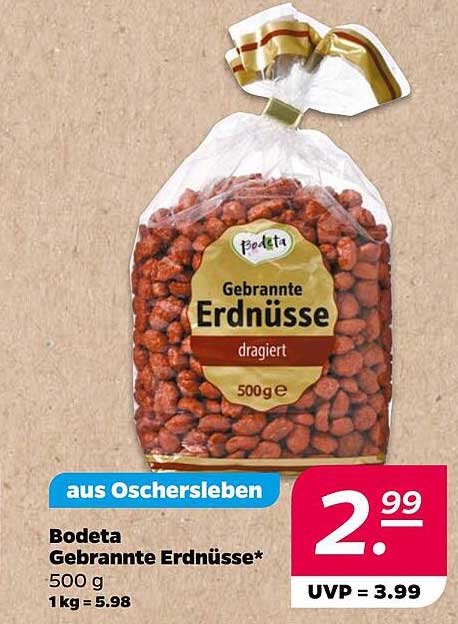 Bodeta Gebrannte Erdnüsse 500 g