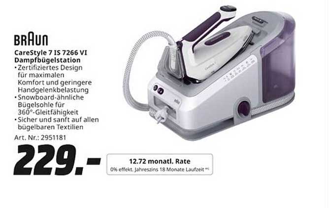 Braun CareStyle 7 IS 7266 VI Dampfbügelstation