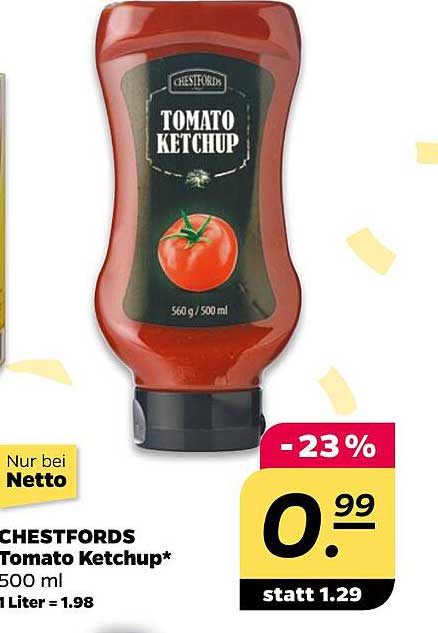 CHESTFORDS Tomaten Ketchup 500 ml