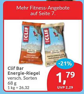 Clif Bar Energie-Riegel diverse Sorten 68 g