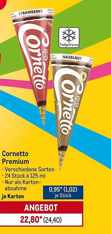 Cornetto Premium – 24 Stück à 125 ml in verschiedenen Sorten