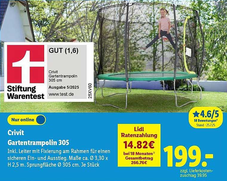 Crivit Gartentrampolin 305 cm