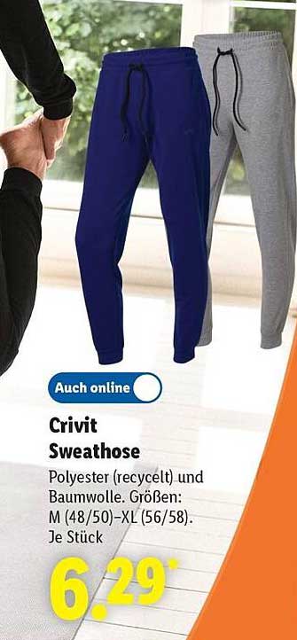Crivit Sweatose aus Polyester (recycelt) und Baumwolle