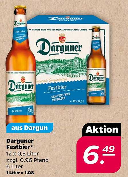 Darguner Festbier 12 x 0,5 Liter für nur 6,49 €