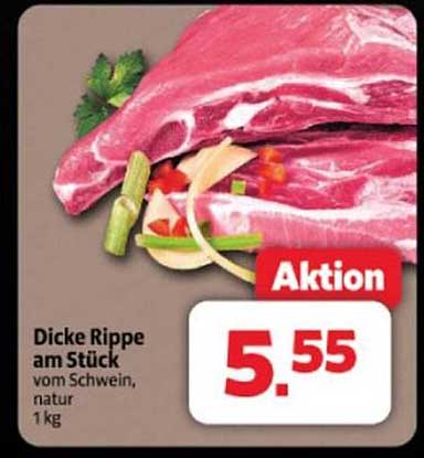 Dicke Rippe am Stück vom Schwein, natur, 1 kg
