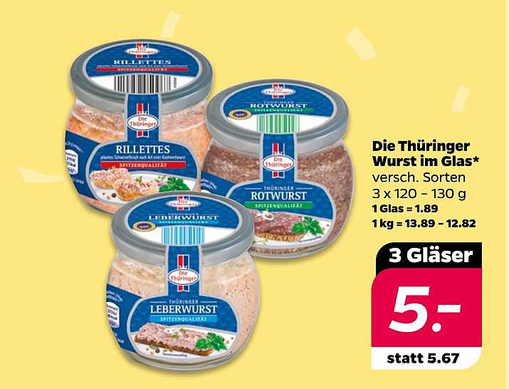 Die Thüringer Wurst im Glas – 3 Gläser für nur 5,00 €