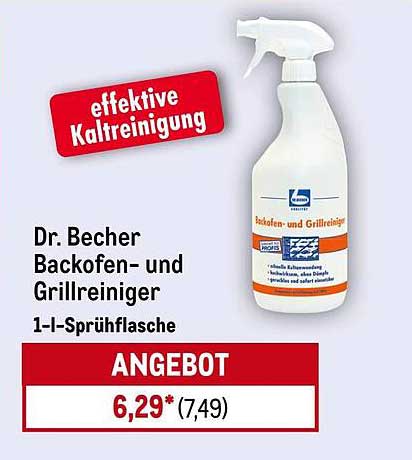 Dr. Becher Backofen- und Grillreiniger 1-l-Sprühlflasche