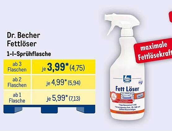 Dr. Becher Fettlöser 1-Liter Sprühflasche