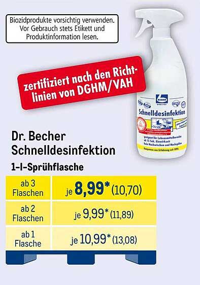 Dr. Becher Schnelldesinfektion 1-Liter-Sprühflasche