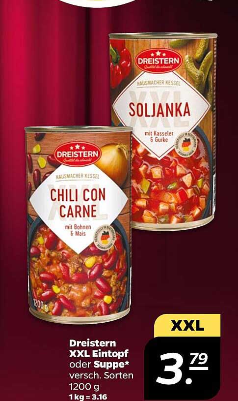 Dreistern XXL Eintopf oder Suppe – versch. Sorten 1200 g