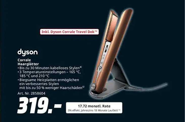 Dyson Corrale Haarglätter inkl. Dyson Corrale Travel Dok™