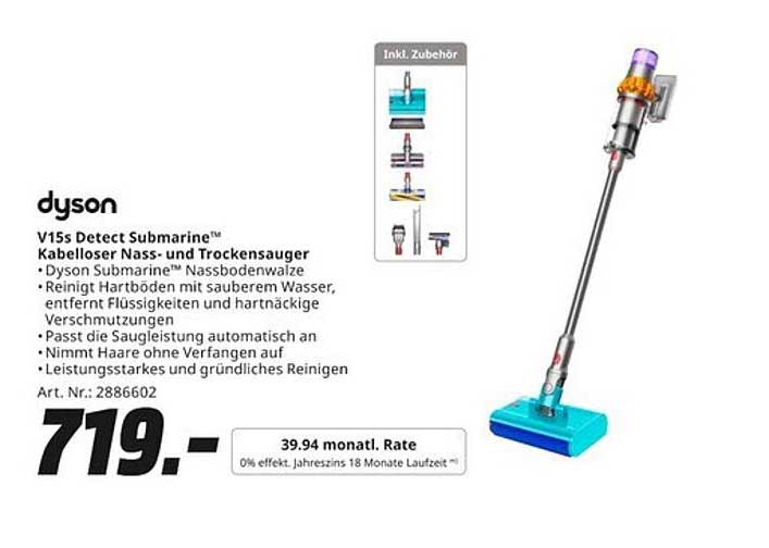 Dyson V15s Detect Submarine™ Kabelloser Nass- und Trockensauger
