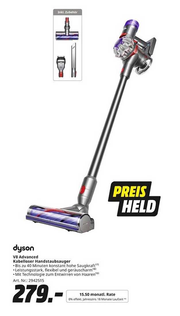 Dyson V8 Advanced kabelloser Handstaubsauger