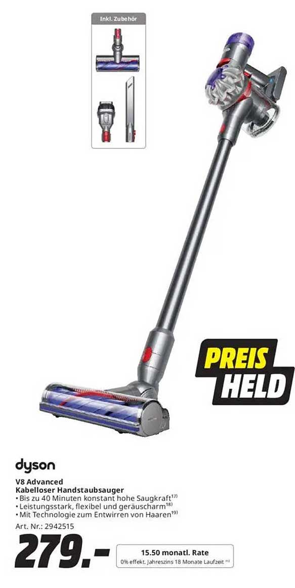 Dyson V8 Advanced Kabeloser Handstaubsauger