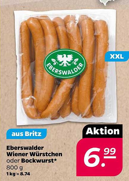 Eberswalder Wiener Würstchen oder Bockwurst, 800 g