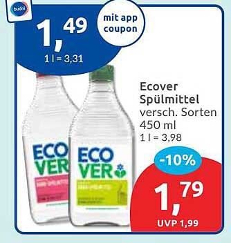 Ecover Spülmittel 450 ml - Jetzt für nur 1,79 €!