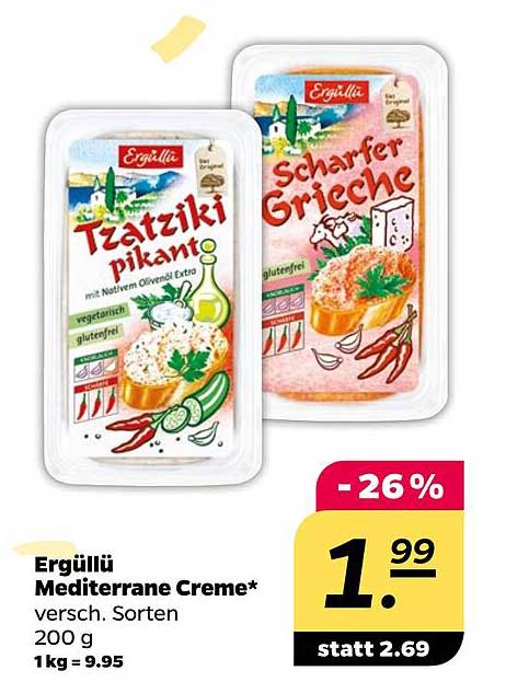 Ergüllü Mediterrane Creme - Tzatziki pikant und Scharfer Grieche 200 g