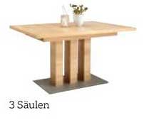 Esstisch mit 3 Säulen und modernem Design