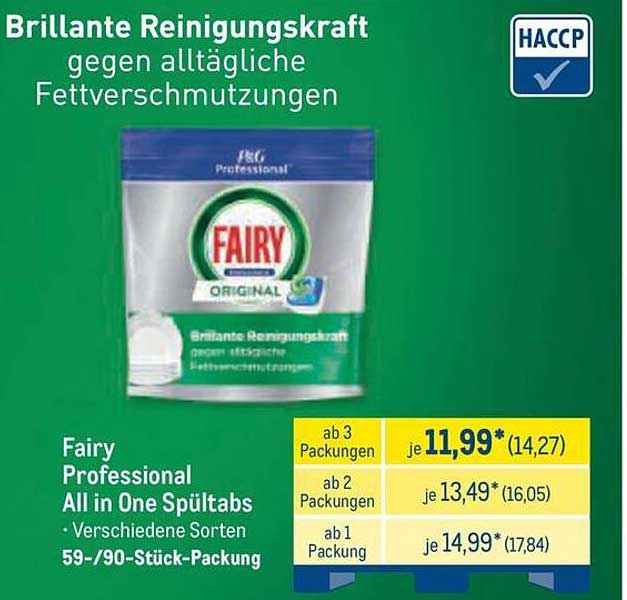 Fairy Professional All in One Spültabs – Brillante Reinigungskraft