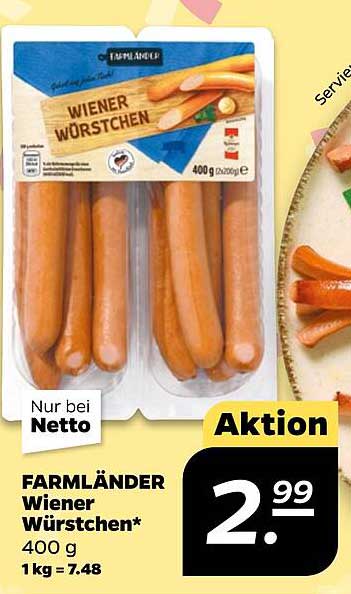 FARMLÄNDER Wiener Würstchen 400 g