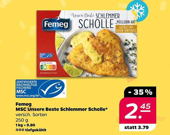 Femeg MSC Unsere Beste Schlemmer Scholle Müller'in Art, 250 g