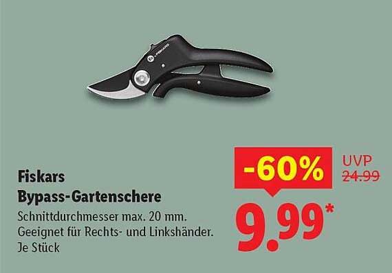 Fiskars Bypass-Gartenschere - 60% Rabatt auf den UVP