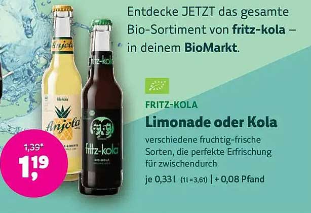 Fritz-Kola Limonade oder Kola