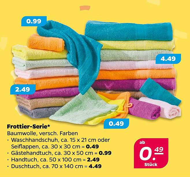 Frottier-Serie – Hochwertige Handtücher und Accessoires in verschiedenen Farben