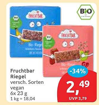 Fruchtbar Riegel - verschiedene Sorten, vegan