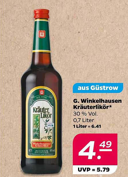 G. Winkelhausen Kräuterlikör 0,7 Liter