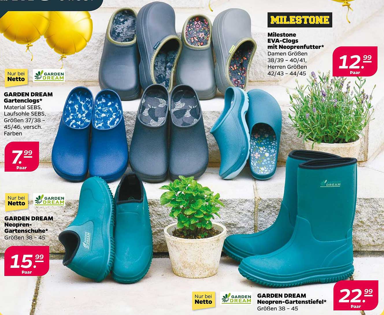 GARDEN DREAM Gartenclogs - Ideal für Gartenarbeit und Freizeit