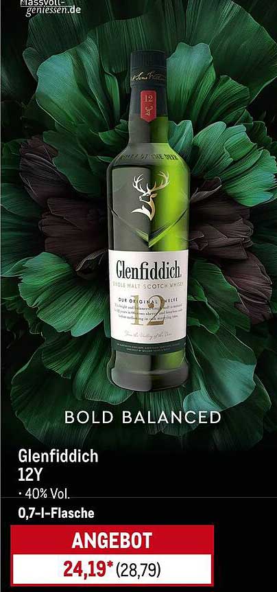 Glenfiddich 12 Jahre – Hochwertiger Single Malt Scotch Whisky
