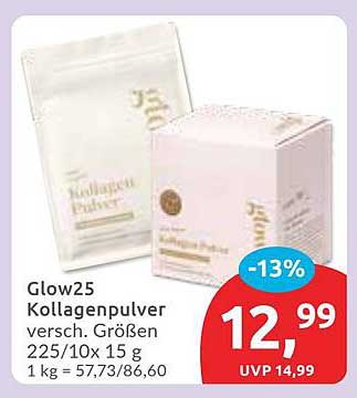 Glow25 Kollagenpulver - verschiedene Größen 225/10x 15 g