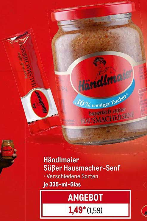 Händlmaier Süßer Hausmacher-Senf – 30% weniger Zucker