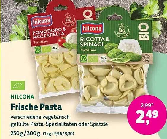 Hilcona Frische Pasta - verschiedene vegetarisch gefüllte Pasta-Spezialitäten oder Spätzle