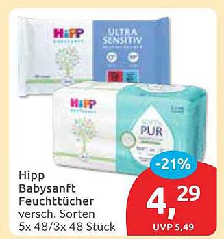 Hipp Babysanft Feuchttücher versch. Sorten 5x 48/3x 48 Stück