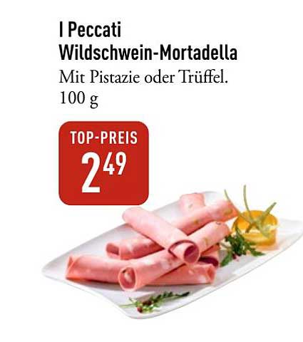 I Peccati Wildschwein-Mortadella mit Pistazie oder Trüffel - 100 g