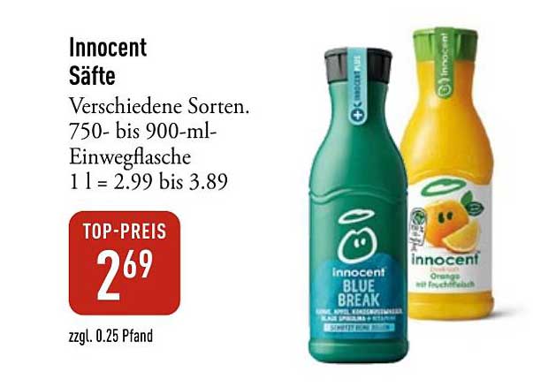 Innocent Säfte - Verschiedene Sorten