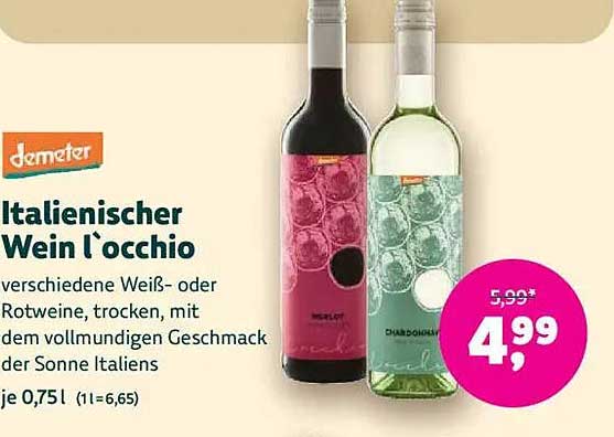 Italienischer Wein l'occhio