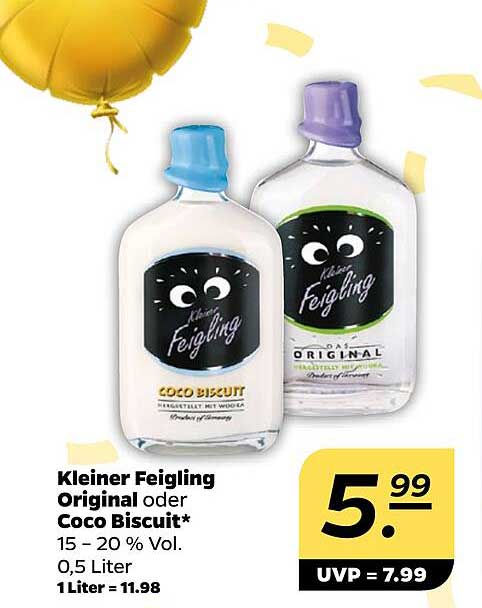 Kleiner Feigling Original oder Coco Biscuit 0,5 Liter