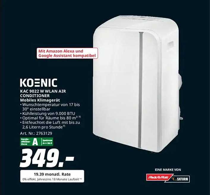 KOENIC KAC 9022 W WLAN Air Conditioner
