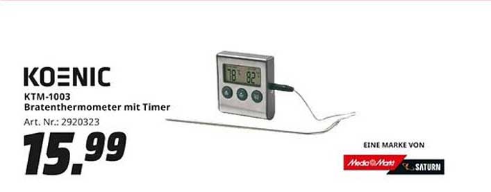KOENIC KTM-1003 Bratenthermometer mit Timer