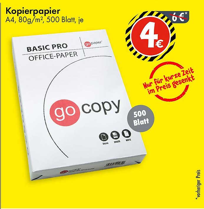 Kopierpapier A4, 80g/m², 500 Blatt