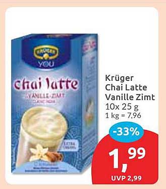 Krüger Chai Latte Vanille Zimt 10x 25 g