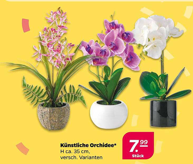 Künstliche Orchidee* H ca. 35 cm, verschiedene Varianten