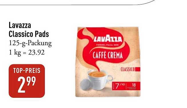 Lavazza Classico Pads 125-g-Packung