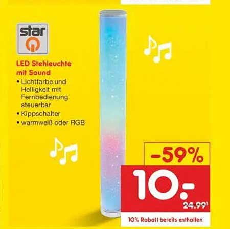 LED Stehleuchte mit Sound